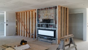 Fireplace Wall Under construction