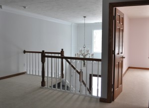 Before photo of stair landing