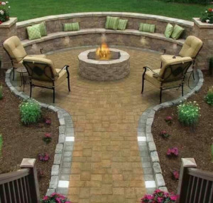 Firepit lighted