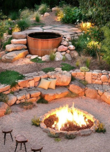 wood tub spa