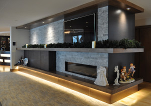 Fireplace wall