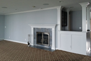 fireplace wall - BEFORE